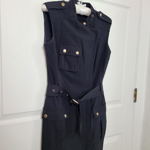 Calvin Klein Military Style Dress sz 2 - Picture 6 of 15